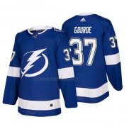 Camiseta Hockey Tampa Bay Lightning Yanni Gourde Primera Autentico Jugador Azul