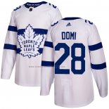Camiseta Hockey Toronto Maple Leafs Tie Domi Autentico 2018 Stadium Series Blanco