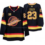 Camiseta Hockey Vancouver Canucks Alexander Edler 50 Aniversario 90's Flying Skate Negro