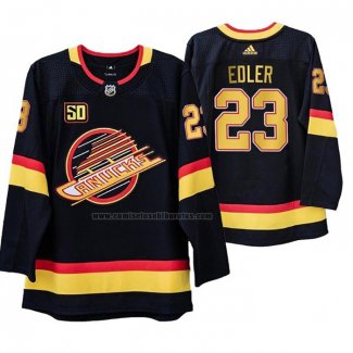 Camiseta Hockey Vancouver Canucks Alexander Edler 50 Aniversario 90's Flying Skate Negro