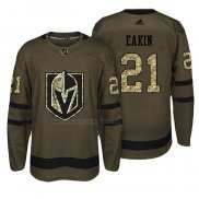 Camiseta Hockey Vegas Golden Knights Cody Eakin Salute To Service Verde Militar