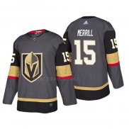 Camiseta Hockey Vegas Golden Knights Jon Merrill Primera Autentico Jugador Gris