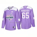Camiseta Hockey Washington Capitals Andre Burakovsky Autentico 2018 Fights Cancer Violeta