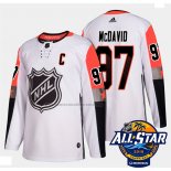 Camiseta Hockey 2018 All Star Edmonton Oilers Connor Mcdavid Autentico Blanco