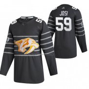 Camiseta Hockey 2020 All Star Nashville Predators Roman Josi Autentico Gris