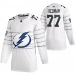 Camiseta Hockey 2020 All Star Tampa Bay Lightning Victor Hedman Autentico Blanco