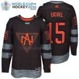 Camiseta Hockey America del Norte Jack Eichel Premier 2016 World Cup Negro