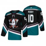 Camiseta Hockey Anaheim Ducks Corey Perry Alterno 25th Aniversario Autentico Negro
