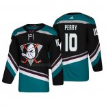 Camiseta Hockey Anaheim Ducks Corey Perry Alterno 25th Aniversario Autentico Negro
