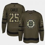 Camiseta Hockey Boston Bruins Brandon Carlo 2018 Salute To Service Verde Militar