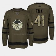 Camiseta Hockey Buffalo Sabres Justin Falk 2018 Salute To Service Verde Militar