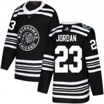 Camiseta Hockey Chicago Blackhawks Michael Jordan Autentico 2019 Winter Classic Negro