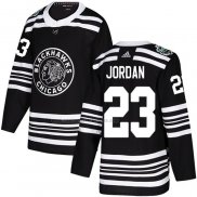 Camiseta Hockey Chicago Blackhawks Michael Jordan Autentico 2019 Winter Classic Negro