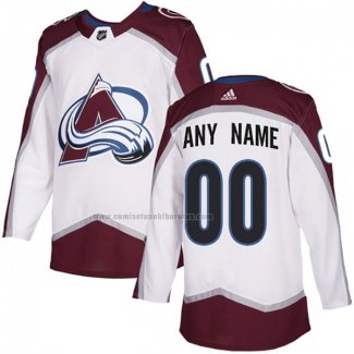 Camiseta Hockey Colorado Avalanche Personalizada Road Autentico Blanco