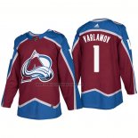 Camiseta Hockey Colorado Avalanche Semyon Varlamov Primera Premier 2017-2018 Rojo