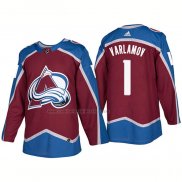Camiseta Hockey Colorado Avalanche Semyon Varlamov Primera Premier 2017-2018 Rojo