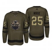 Camiseta Hockey Edmonton Oilers Darnell Nurse 2018 Salute To Service Verde Militar