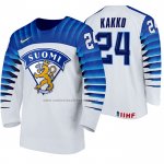 Camiseta Hockey Finlandia Kaapo Kakko Primera 2020 IIHF World Championship Blanco