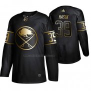 Camiseta Hockey Golden Edition Buffalo Sabres Dominik Hasek Retired Jugador Autentico Negro
