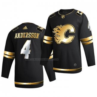 Camiseta Hockey Golden Edition Calgary Flames Rasmus Andersson Limited Autentico 2020-21 Negro