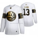 Camiseta Hockey Golden Edition New York Islanders Mathew Barzal Limited Blanco