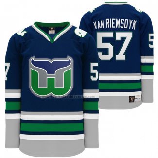 Camiseta Hockey Hartford Whalers Trevor Van Riemsdyk Heritage Night Throwback Azul