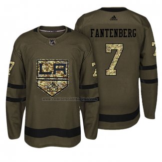 Camiseta Hockey Los Angeles Kings Oscar Fantenberg Salute To Service Verde Militar