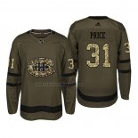 Camiseta Hockey Montreal Canadiens Carey Price 2018 Salute To Service Verde Militar