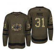 Camiseta Hockey Montreal Canadiens Carey Price 2018 Salute To Service Verde Militar
