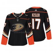 Camiseta Hockey Mujer Anaheim Ducks Ryan Kesler Autentico Jugador Negro