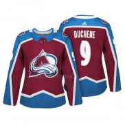 Camiseta Hockey Mujer Colorado Avalanche Matt Duchene Autentico Jugador Maroon