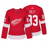 Camiseta Hockey Mujer Detroit Red Wings Trevor Daley Autentico Jugador Rojo