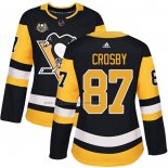 Camiseta Hockey Mujer Pittsburgh Penguins Sidney Crosby 50 Anniversary Primera Premier Negro