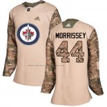 Camiseta Hockey Mujer Winnipeg Jets Josh Morrissey Autentico 2017 Veterans Day Camuflaje
