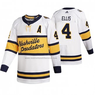 Camiseta Hockey Nashville Predators Ryan Ellis Breakaway Jugador Retro 2020 Winter Classic Blanco