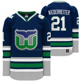 Camiseta Hockey Nino Hartford Whalers Niederreiter Heritage Night Throwback Azul
