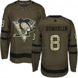 Camiseta Hockey Nino Pittsburgh Penguins Brian Dumoulin 2018 Salute To Service Verde Militar