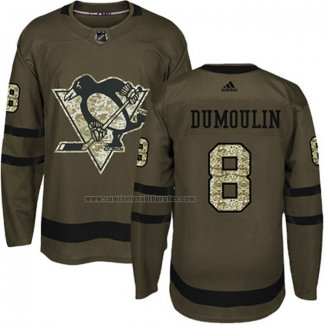 Camiseta Hockey Nino Pittsburgh Penguins Brian Dumoulin 2018 Salute To Service Verde Militar