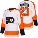 Camiseta Hockey Philadelphia Flyers Brandon Manning Autentico Segunda 2018 Blanco