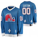 Camiseta Hockey Quebec Nordiques Personalizada Heritage Vintage Personalizada Azul