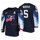 Camiseta Hockey USA Connor Murphy 2018 IIHF World Championship Jugador Negro