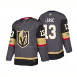 Camiseta Hockey Vegas Golden Knights Brendan Leipsic Steel Autentico Primera Jugador 2018 Gris