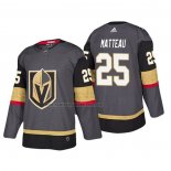 Camiseta Hockey Vegas Golden Knights Stefan Matteau Primera Autentico Jugador Gris