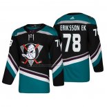 Camiseta Hockey Anaheim Ducks Olle Eriksson Ek Alterno 25th Aniversario Third Autentico Negro