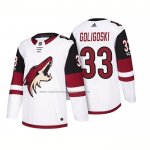 Camiseta Hockey Arizona Coyotes Alex Goligoski 2018 Season Centennial Patch Team Road Blanco