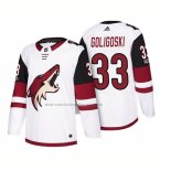 Camiseta Hockey Arizona Coyotes Alex Goligoski 2018 Season Centennial Patch Team Road Blanco