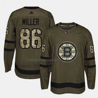 Camiseta Hockey Boston Bruins Kevan Miller 2018 Salute To Service Verde Militar