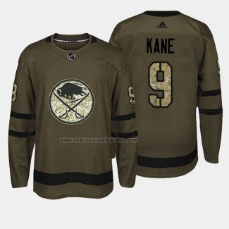Camiseta Hockey Buffalo Sabres Evander Kane 2018 Salute To Service Verde Militar