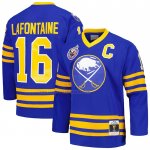 Camiseta Hockey Buffalo Sabres Pat LaFontaine Mitchell & Ness 1992-93 Captain Patch Blue Line Azul Camiseta Hockey Buffalo Sabres Pat LaFontaine Mitchell & Ness 1992-93 Captain Patch Blue Line Azul