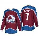 Camiseta Hockey Colorado Avalanche John Mitchell Primera Premier 2017-2018 Rojo